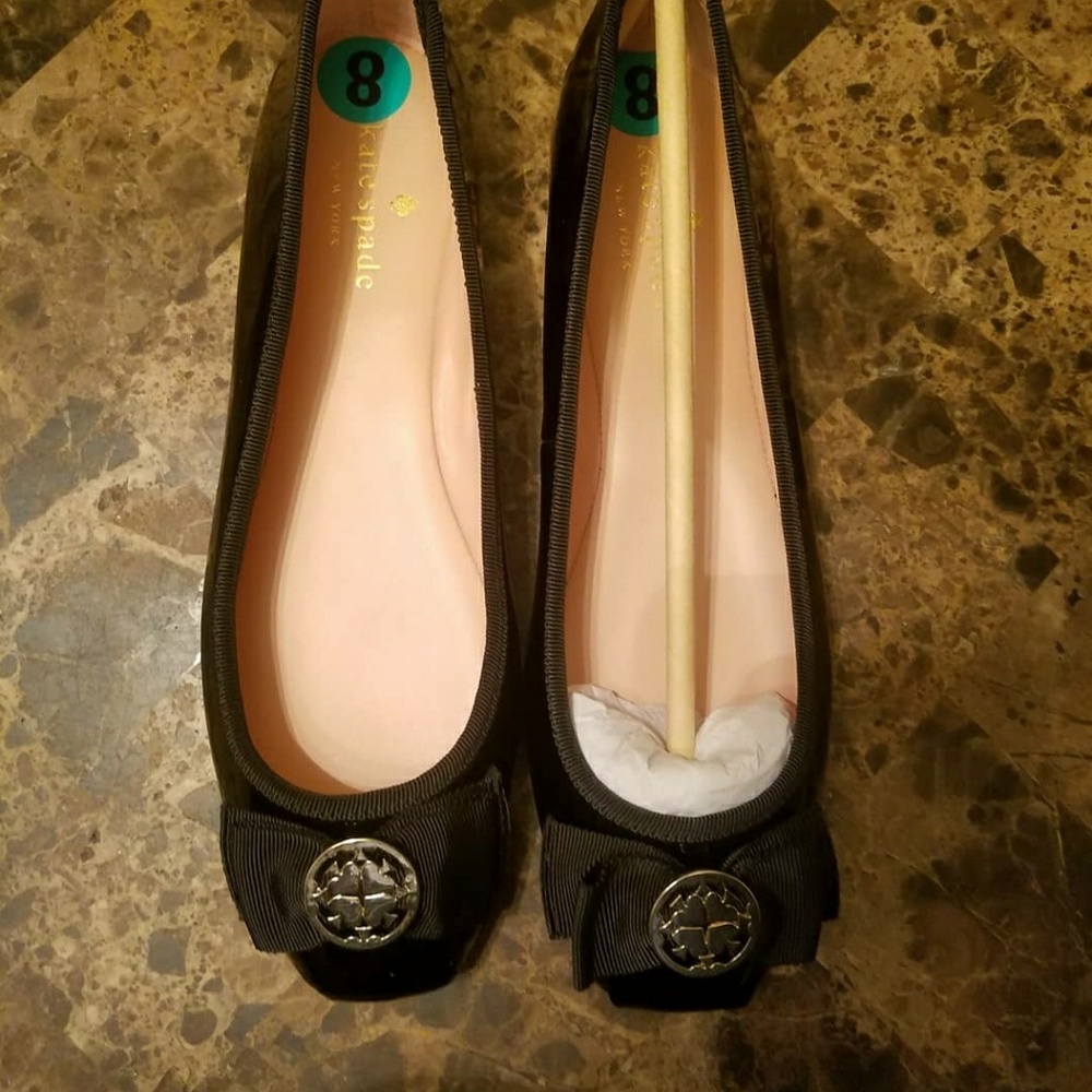 Kate Spade Fontana Too Patent Leather Black Flats